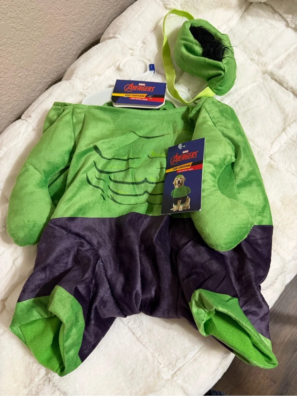 Marvel Avengers Green Hulk Dog Costume - Extra Large